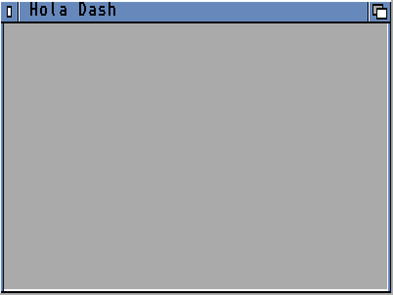 Una ventana con su bucle de eventos. El ejecutable entero, con su runtime, ocupa esto: